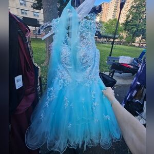 Prom Dress-Aqua XS Fabuluxe